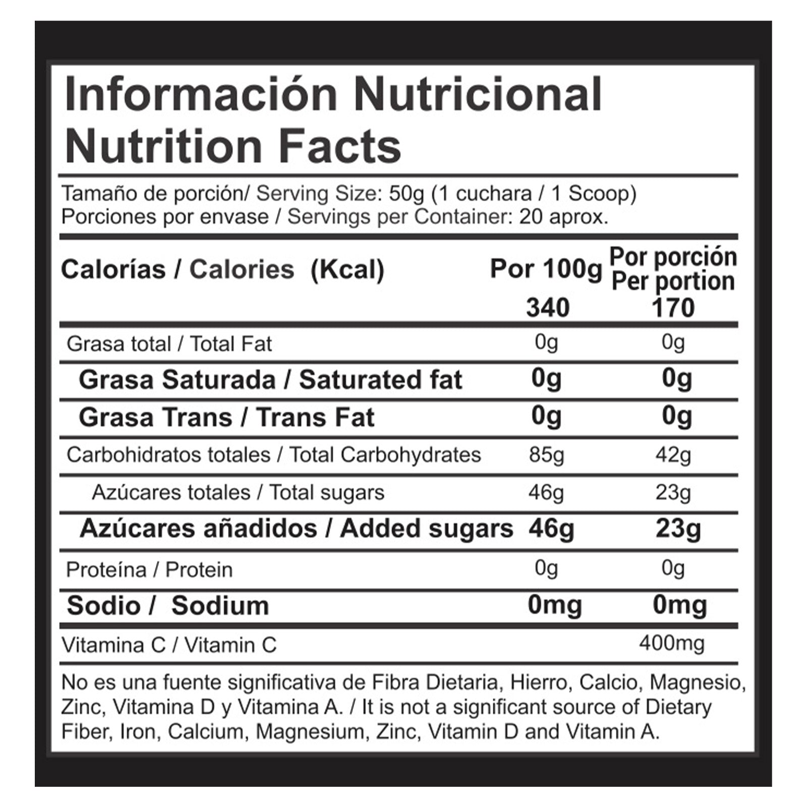 Carbs Sachet